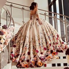 Luxury Quinceanera Dress A-Line Off-Shoulder Floral Appliques Crystal Ball Gown | eBay Mexican Wedding Decorations, Champagne Ball Gown, Ball Gown Quinceanera Dresses, Quinceanera Themes Dresses, Quinceañera Dresses, Mexican Wedding Dress, Black Quinceanera Dresses, Quince Dresses Mexican, Quinceñera Dresses