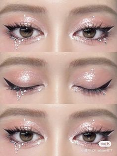 Aesthetic Eye Makeup, Aesthetic Eye, Makeup Face Charts, Ulzzang Makeup