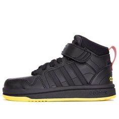 adidas neo Postmove Mid K HQ4241 (SNKR/Skate/Non-Slip/High Top/Wear-resistant) Adidas Postmove, Mid Shoes, Adidas Neo, Stylish Sneakers, Nike Jordan, Black N Yellow, High Top, Perfect Pair, Black Shoes