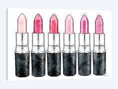 five lipsticks are lined up in a row on a white background, with the number thirteen