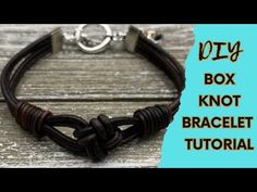 the diy box knot bracelet is on display