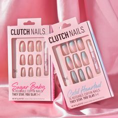 Presson Nails Packaging, Fake Nails In Package, Presson Nail Package, Press On Nails From Claires, Press On Nails Glamnetic, Solid Color Nails, Cold Hearted, Ipad Mini Cases, Pink Ombre Nails