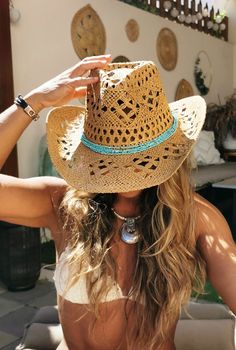 "summer straw sun hat,  Handmade straw sun hats,  Boho cowboy hats for women, bohemian beach festival hat, boho cowgirl hats for women Eye-catching unique fashion boho accessories, original designs by DELICIOUSBOHO at Etsy only. Best gift ideas !! This Stylish hat is accented with a selections of laces and braids that makes this hat a fashionable accessory for vacation and festivals  with a bohemian style look, These womens hats complements every outfit whether a summer dress or swimsuit.  a chi Cowboy Hats For Women, Boho Cowboy, Beach Festival, Boho Cowgirl, Chapeau Cowboy, Boho Hat, Festival Hat, Straw Sun Hat, Hat Summer