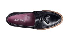 The perfect summer shoe - a stylish tassel loafer with a natural sole edge. Designed and made in Northampton, England Premium craftsmanship since 1880 Goodyear Welted construction Full leather insole and lining Calf leather with natural finish Hand-stitched detailing Full leather sole Free USA shipping Best Loafers, Northampton England, Loafer Shoe, Summer Shoe, Black Leather Loafers, Tassel Loafers, Goodyear Welt, Shoes Uk, Loafers For Women