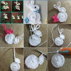 crochet bunny ornament instructions on how to make it