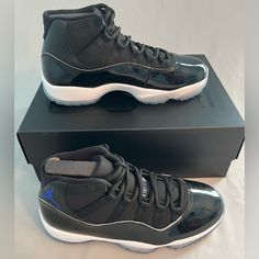 Air Jordan 11 Retro "Space Jam 2016 Release" - 378037 003. * Shoes Are 100% Authentic And They Come In Original Box. * Size: 9.5 * Color: Black/Concord-White Description: The Jordan 11 Remains One Of The Greatest Sneakers Ever Produced. For Proof Look No Further Than The Air Jordan 11 "Space Jam," Which Returned In 2016, This Time Modeled After The Sample Version Michael Jordan Wore In 1995. Along With A New Cut On The Patent Leather Mudguard, Differences Include A Jumpman Logo That Faces The Op Jordans 11 Black, White Nike Tennis Shoes, Nike Air Diamond Turf, Jordan 11 Jubilee, Air Jordan 11 Space Jam, Air Jordan 11 Concord, Jordan 9 Space Jam, Nike Air Max 2090, Black And White Nikes