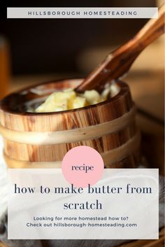 the recipe for how to make butter from scratch