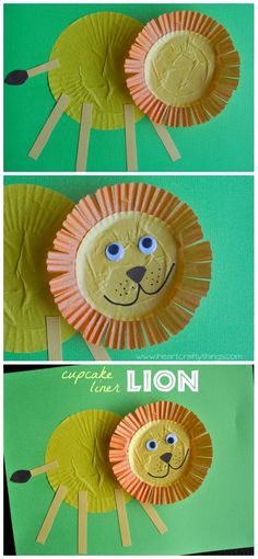 lion paper plate craft for kids to make