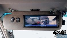 an image of a car dashboard with two cameras