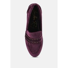 Walkin-g in these incredibly stylish and luxe Velvet loafers is a treat. For the experimental you, this can be a great workwear addition. Crafted in great quality and finish, the super comfortable women's shoes have stud details on top strap. The loafers have a cushion insole which offers comfort and cuts strain. Outer material: Velvet Lining Material: PU Outer sole: TPR Almond Toe Short Flat Heel Slip On High Quality and Durable Construction Loafer Shoes Trendy Formal Loafers With Brogue Detailing, Flat Platform Loafers For Formal Fall Occasions, Flat Platform Loafers For Formal Fall Events, Formal Platform Loafers For Fall, Casual Workwear Loafers With Studded Outsoles, Flat Brogue Detailed Slip-ons For Work, Studded Rubber Outsole Platform Loafers For Work, Comfortable Women's Shoes, Velvet Loafers