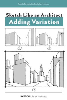 an architectural drawing book with the title sketch like an architet adding variation on it