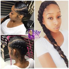 Feedin braids https://instagram.com/p/BXKC2zVFYAq/ 2 Feedin Braids Styles, 2 Braids Into 1, Two Feedin Braids, 2 Feedin Braids, Two Cornrow Braids, 2 Feed In Braids, Feedin Braids, Scalp Braids, Two Braid Hairstyles