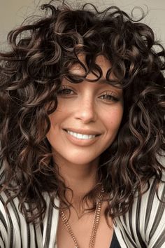 Fun Messy Shag with Big Curls Shag Haircuts For Curly Hair, Volume Haircut, Layered Curly Haircuts, Curly Shag, Curly Shag Haircut, Curly Cuts, The Right Hairstyles, Medium Length Blonde, Curly Lob