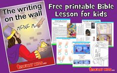 Check out this free printable Writing on the Wall Daniel 5 Bible lesson for kids! Perfect for home or church. Includes story pages, worksheets, games and more.