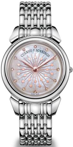 Cuervo y Sobrinos Watch Senora Sol Y Estrellas #add-content #allow-discount-yes #basel-20 #bezel-fixed #bracelet-strap-steel #brand-cuervo-y-sobrinos #case-depth-7-1mm #case-material-steel #case-width-34mm #delivery-timescale-call-us #dial-colour-white #gender-ladies #luxury #movement-quartz-battery #new-product-yes #official-stockist-for-cuervo-y-sobrinos-watches #packaging-cuervo-y-sobrinos-watch-packaging #s Watches Expensive, Mens Watches Expensive, Watch Packaging, Female Watch, Caribbean Island, Light Brown Leather, Sun And Stars