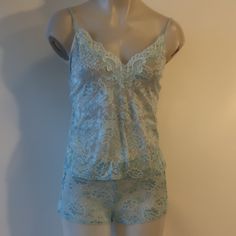 Nwt Womens In Bloom By Jonquil Blue Lace Trim 2 Pc Nightie Short Set L * Retail: $62- Color: Blue Size: Large Style Model No.: Rsd040 Two Piece Set Lace Trim Top- Adjustable Straps Bottom- Elastic Waist, Pull-On Material: 90% Nylon 10% Spandex Measurements (Flat) : Top- Armpits: 16.7" Waist: 17" Length: 21.5" Shorts- Waist: 15.2" Hips: 19.7" Rise: 9.2" Inseam: 1.1" Length: 9" Nwt, New With Tags. (Bag- B) (Item-A)..Tin_store1095- 4** Blue Sheer Lace Sleepwear, Blue Lace Sleepwear For Night, Blue Summer Night Sets, Blue Sleeveless Lace Sleepwear, Fitted Sheer Blue Sleepwear, Blue Lace Sleeveless Sleepwear, Blue Sheer Fitted Sleepwear, Blue Fitted Sheer Sleepwear, Fitted Blue Sheer Sleepwear