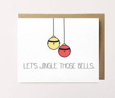 a card that says, let's jungle those bells