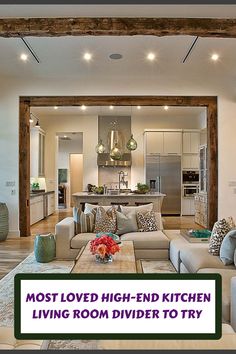 [SponsoredPost] Stunning Open Concept Living Room Ideas #openplankitchenlivingroomdivider Open Concept Living Room, High End Kitchens, Open Plan Living Room, Open Concept