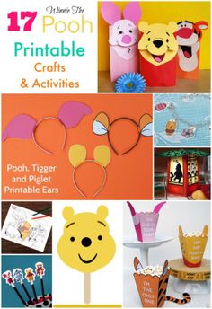 winnie the pooh printable crafts and activities for kids to do with their favorite characters