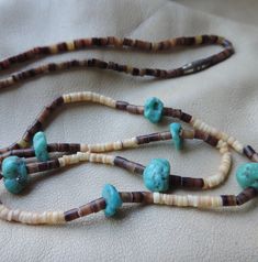 Collier Heishi, Organic Necklace, Turquoise Beaded Necklace, Heishi Necklace, Earthy Style, Turquoise Bead Necklaces, Pretty Necklaces