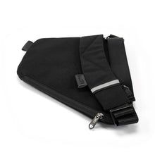 a black laptop bag with an adjustable strap