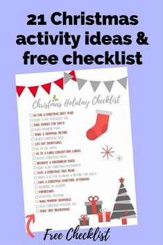 Christmas Activity Ideas, Activity Ideas For Kids, Holiday Checklist, Super Mum, Christmas Mystery, Holiday Activities For Kids, Christmas Photo Booth, Christmas Activity, Free Checklist