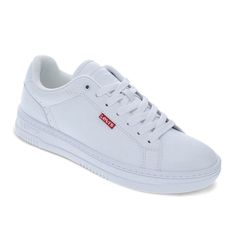 Take a bold step with these Levi's womens sneakers. These lace-up shoes are all about showing the world your fresh style while keeping your feet cool and comfortable. The synthetic leather uppers, extra padding, and ultra-cushioned footbed add long-lasting comfort and breathability so you can go from work to play without missing a beat. The bold rubber outsole is as durable as it is stylish, helping to add traction and support to any day. Whether you’re rocking your favorite pair of jeans or thr Hightop Sneakers, Bold Style, Asics Women, Round Toe Heels, Casual Lace, Designer Sneakers, Bold Fashion, Summer Camp, Synthetic Leather