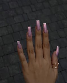 Cute Leather Pants Outfit Casual, Simple Clean Nails Acrylic, Eradesant Nails, Nails Inspo Aesthetic 2024, Spring Tapered Square Nails, Acrylic Nails Full Color, 2002 Nails, Long Square Acrylic Nails Designs Simple, Nails Inspiration 2024