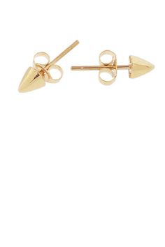 Jennifer Meyer Small Cone Stud Earrings Sapphire Band, Gold Jewelry Simple, Yellow Gold Jewelry, 18k Gold Jewelry, Yellow Gold Earring, Gold Jewellery Design, Simple Jewelry, Gold Earrings Studs