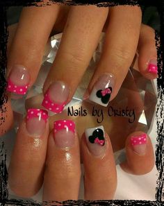 Disney Nails Pink, Pink Disney Nails