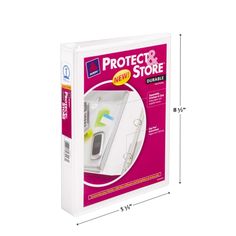 the protector store binder is shown in white