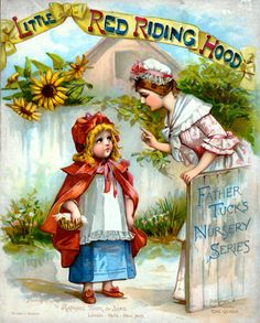 a little red riding hood poster with two children