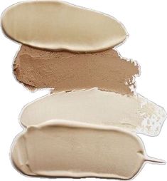 three different shades of beige and brown on a white background, one is light to the ground