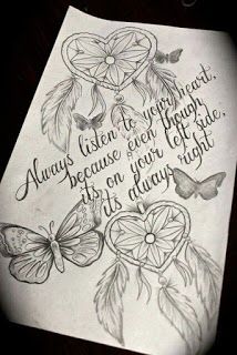 a piece of paper that has some writing on it with butterflies and leaves around it