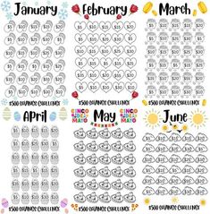 months of the year printables for kids and adults to use in their classroom