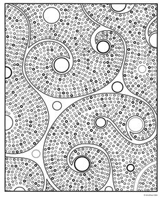 an abstract drawing in black and white with circles on the bottom half of the image