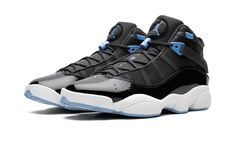 Jordan 6 Rings Anthracite University Blue 322992-041 Jordan 6 Rings Black Ice, Royal Shoes, Jordan 6 Rings, Blue Game, 6 Rings, Stadium Goods, Jordan 6, University Blue, Jordan Shoes