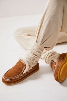 Laidback London Jude Slippers | Free People Women Slippers Fashion, Shoes Boots Heels, Comfy Slippers, Heels Sneakers, Suede Slippers, Free People Shoes, Boots Heels, Crochet Trim, Fashion Studio