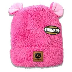 This officially licensed John Deere Kids Polar Fleece Ear Hat is the perfect gift for your child or grandchild. It will keep them warm all winter long! The animal ears are super cute and the sherpa material is super warm. Officially Licensed John Deere product Machine wash and dry John Deere Trademark faux leather patch Polar sherpa exterior with animal ear details John Deere Kids, Ear Hat, Pink Bear, Feeding America, Baby Sun Hat, Winter Hats For Men, Sun Protection Hat, Bear Ears, Baby Cap