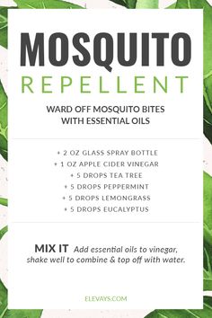 Homemade Mosquito Repellent, Yard Hacks, Insect Repellent Essential Oils