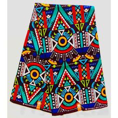 an african print shorts with colorful designs on the front and side, all in different colors