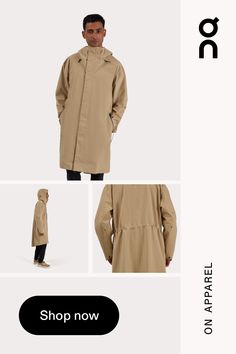 The fully-adjustable, relaxed-fit Parka for weather protection in all seasons. Heavy-duty protection in a lightweight all-season design. This Parka is fully wind- and waterproof, but relaxed enough for both airflow on warmer days and layering in cooler climates. And at a little over 816.6g  (Mens M), it won’t weigh you down on your adventures. Tough, protective, and engineered for whatever everyday mission you're on. The triple-layer construction features a waterproof membrane and DWR coating (t Casual Midweight Waterproof Windbreaker, Casual Lightweight Waterproof Windbreaker, Lightweight Windproof Casual Outerwear, Modern Weatherproof Raincoat For Outdoor, Modern Waterproof Outerwear For Outdoor, Versatile Winter Outdoor Windbreaker, Functional Raincoat For Rainy Season, Khaki Windproof Raincoat For Fall, Casual Gore-tex Outerwear For Outdoor Activities