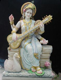 Saraswati Statue, Marble, Statue