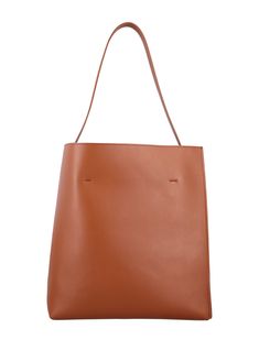 100% calf leather Chic Square Bag With Smooth Grain, Brown Smooth Grain Bucket Bag For Shopping, Smooth Grain Calf Leather Bucket Bag, Square Leather Hobo Bag With Dust Bag, Brown Calf Leather Bucket Bag For Office, Shopping Bag In Calf Leather, Smooth Grain Bucket Shoulder Bag For Shopping, Cognac Bucket Bag With Removable Pouch For Shopping, Smooth Grain Bucket Shopping Bag