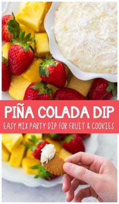 pine colada dip is an easy and delicious dessert