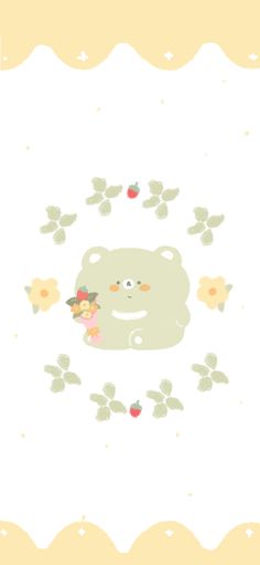 an animal with flowers on it's back ground