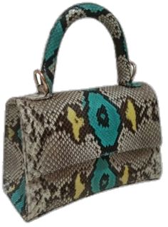 Green Handmade Bags, Snakeskin Purse, Chain Strap Bag, Top Handle Bags, Strap Bag, Women Handbag, Python, Chain Strap, Snake Skin