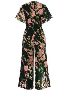 Green 1950s Velvet Vintage Jumpsuit – Retro Stage - Chic Vintage Dresses and Accessories Retro Stage, Plum Blossoms, Gatsby Dress, Vintage Jumpsuit, Velvet Jumpsuit, Green Jumpsuit, Cardigan Top, Vintage Velvet, Pearl Buttons