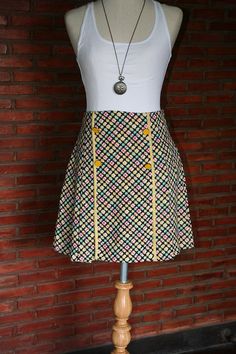 60s Multi coloured Retro Mod Mini Skirt Size by VintageRetroUnique, $35.00 Outfits 60s, Dream Closet, High Waisted Skirt, Mini Skirt, Multi Color, Mini Skirts, Skirt, Outfit Accessories