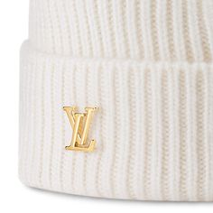 LOUIS VUITTON® - Lv Spark Beanie - White Louis Vuitton Beanie, Lv Beanie, Lv Scarf, Micro Bags, Louis Vuitton Official Website, Slouchy Bag, Leather Denim, Louis Vuitton Official, Buckle Shoes